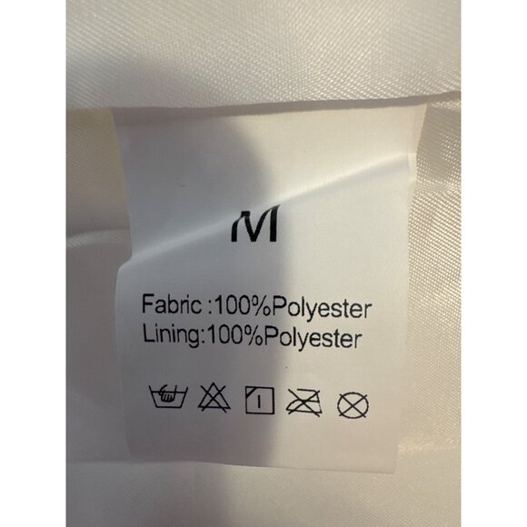 White Faux Fur Coat - Medium Size 6 Polyester Fabric & Lining - Picture 6 of 16